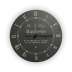 Black and gold slate clock