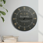 Black and gold slate clock