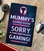Personalised Gamer Warning Metal Sign