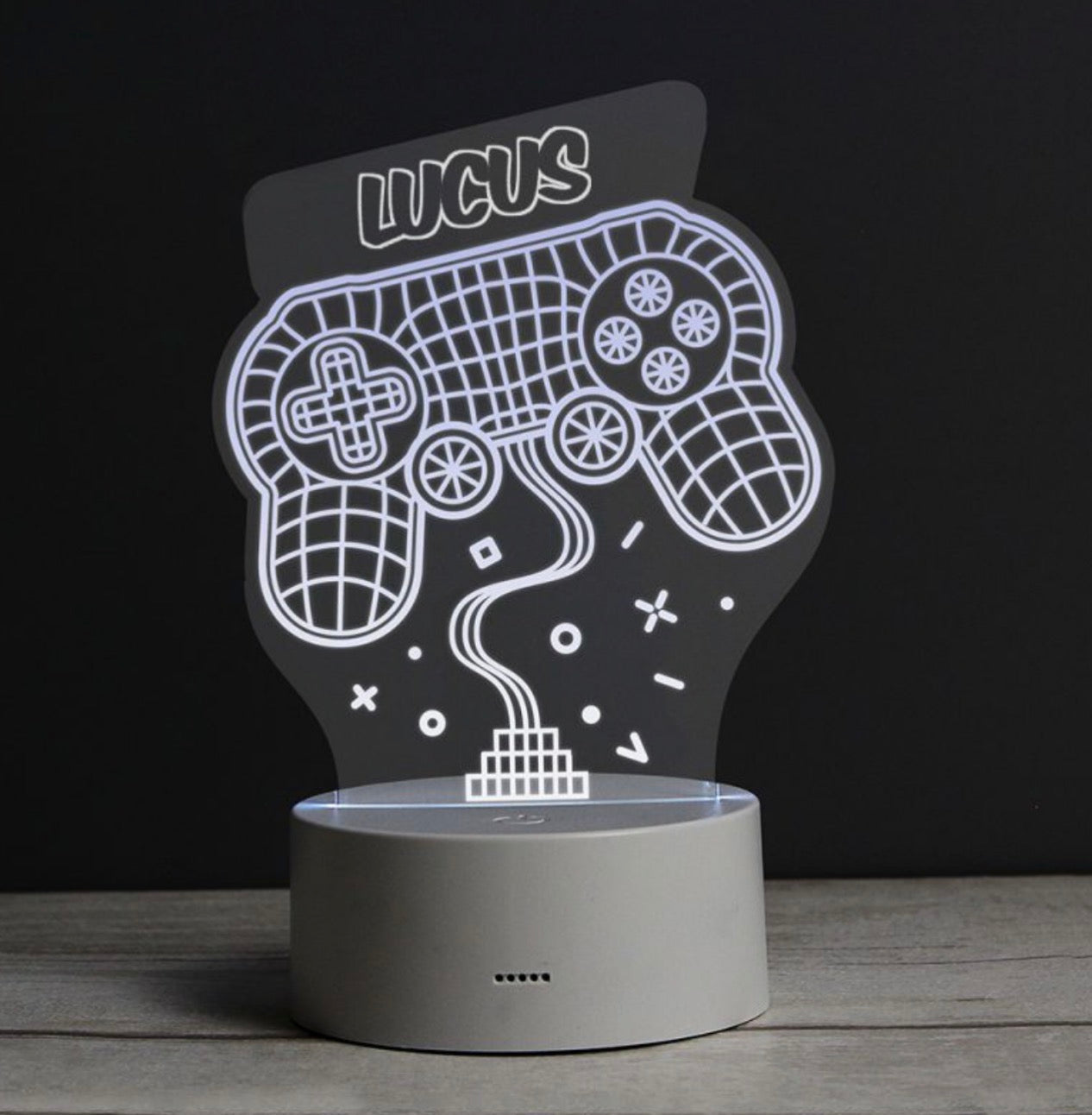 Personalised Name Gaming LED Colour Changing Night Light