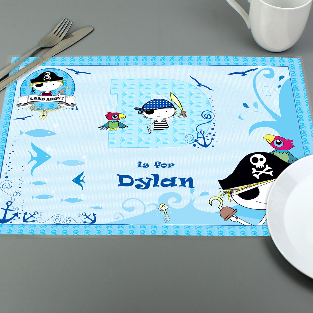 Personalised pirate place mat