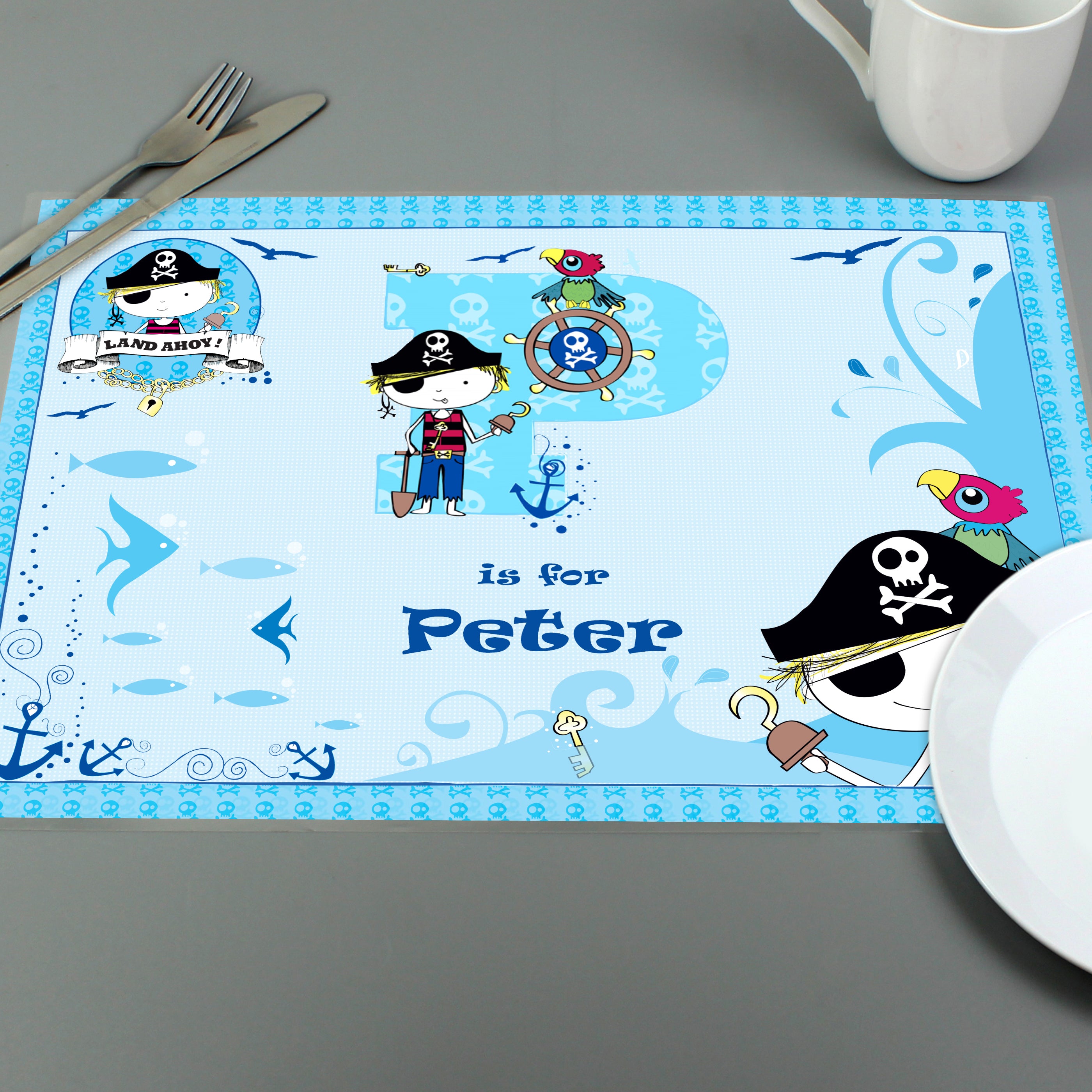 Personalised pirate place mat