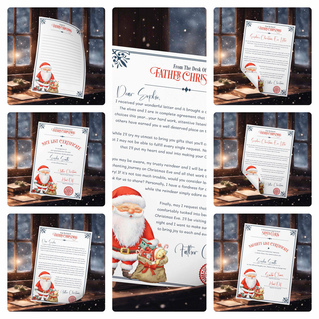 Christmas dreams letter/certificate sets