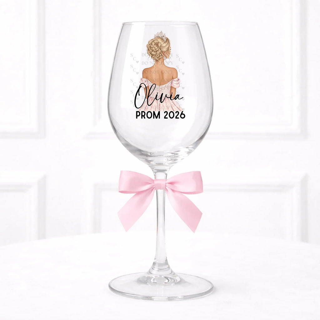 Prom 2026 personalised wine glass