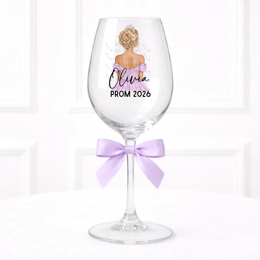 Prom 2026 personalised wine glass