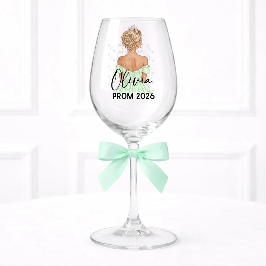 Prom 2026 personalised wine glass