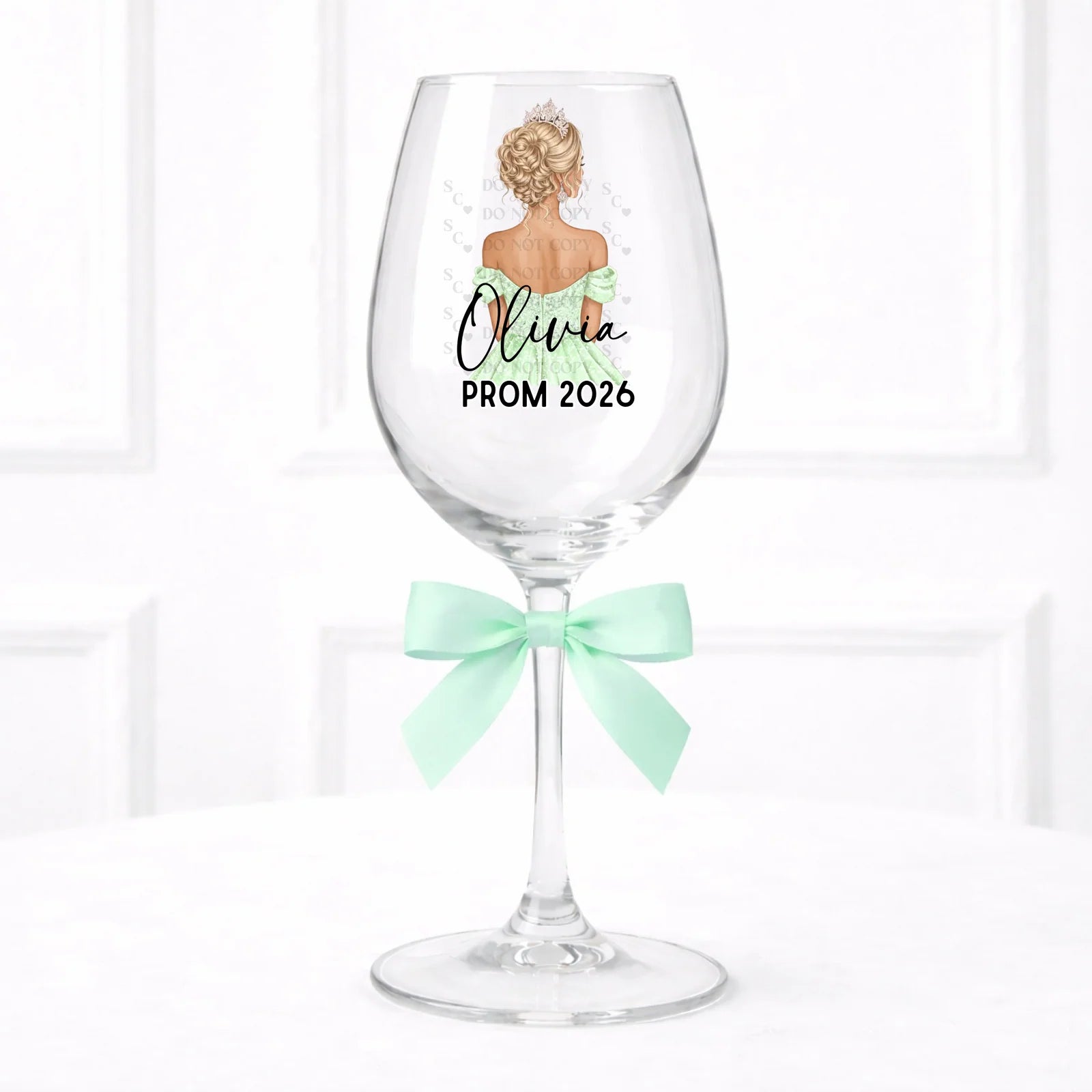 Prom 2026 personalised wine glass