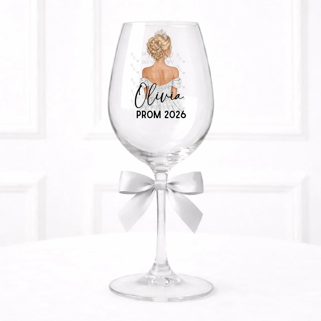 Prom 2026 personalised wine glass