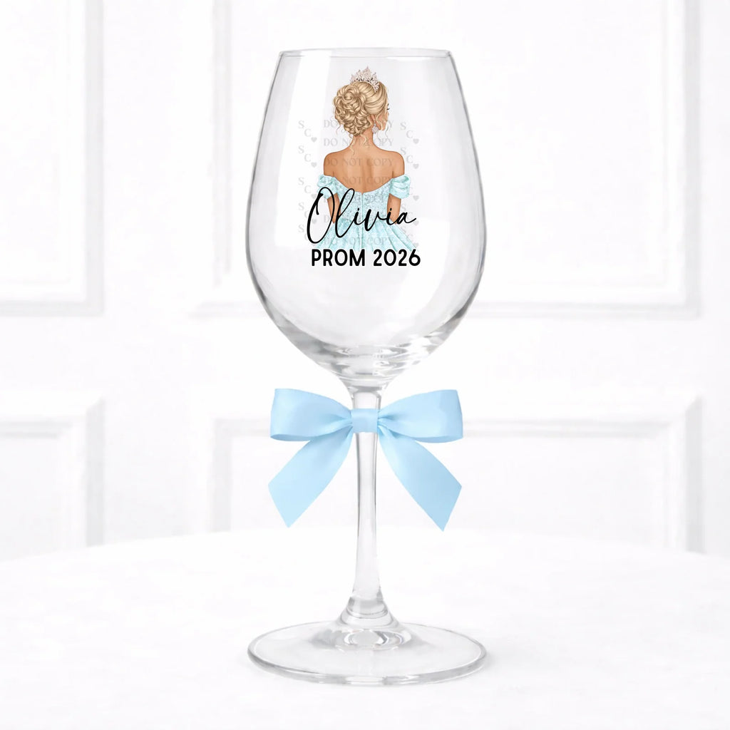 Prom 2026 personalised wine glass