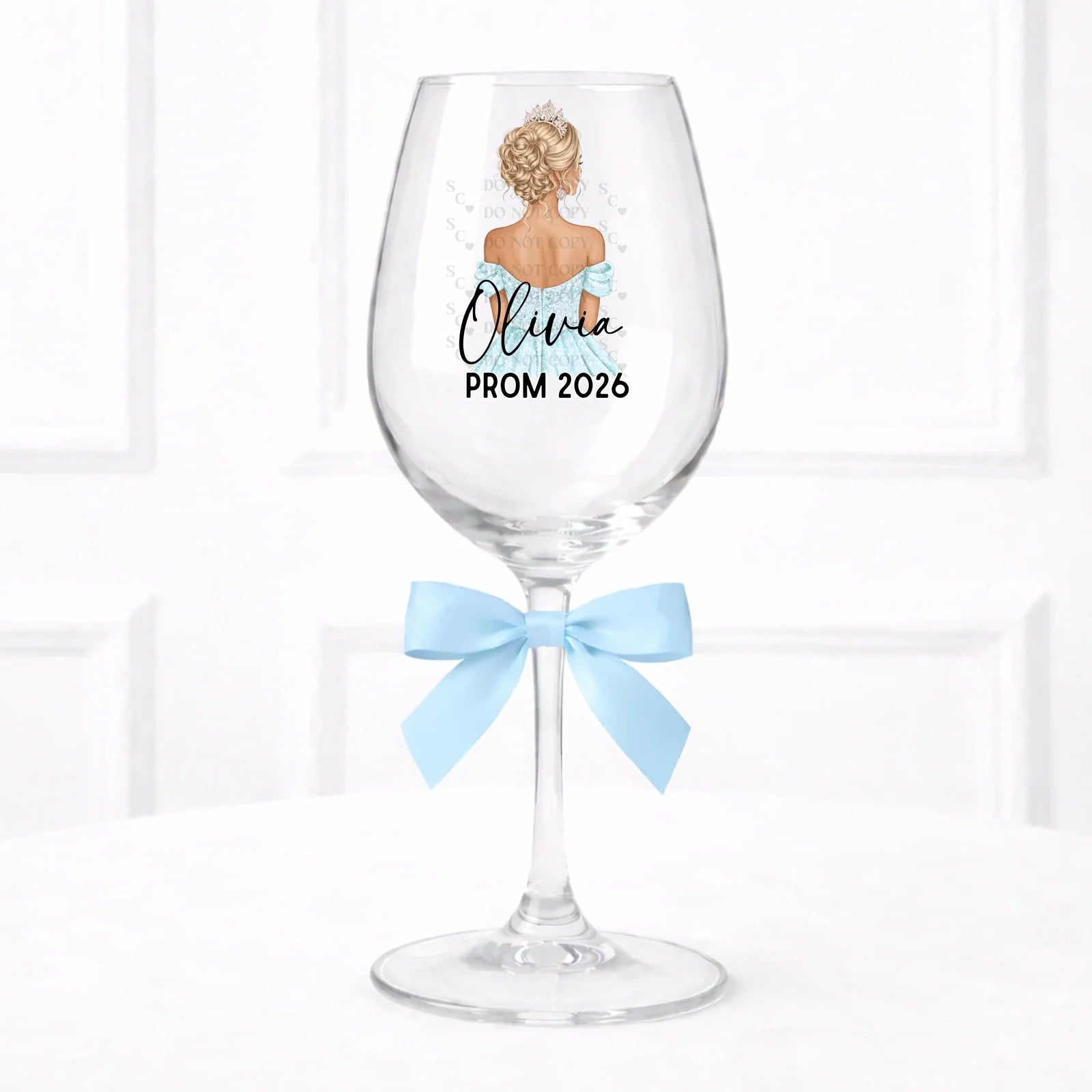Prom 2026 personalised wine glass
