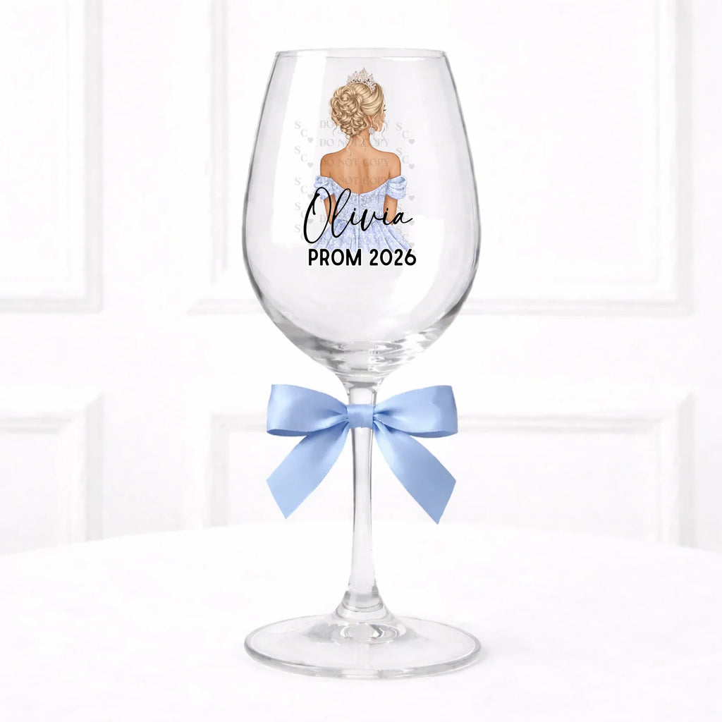 Prom 2026 personalised wine glass