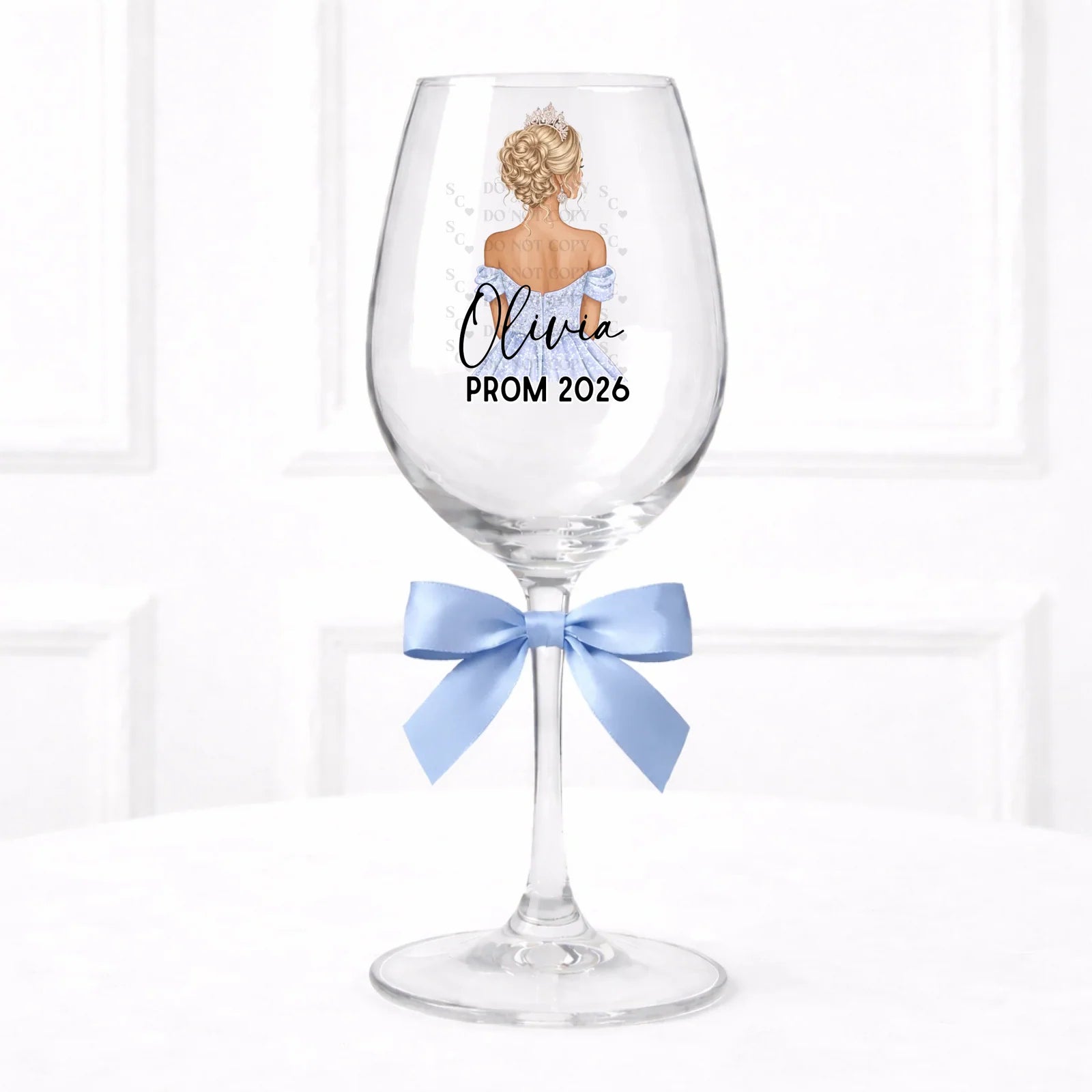 Prom 2026 personalised wine glass
