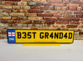 Personalised UV Printed Novelty Number Plate With Stand
