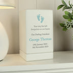 Personalised Small Wooden Urns blue/pink