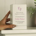 Personalised Small Wooden Urns blue/pink