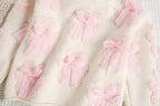🎀 Teddy Bear &amp; Bow Knit Sweater + Tulle Skirt Set – Girls 9 Months to 5 Years