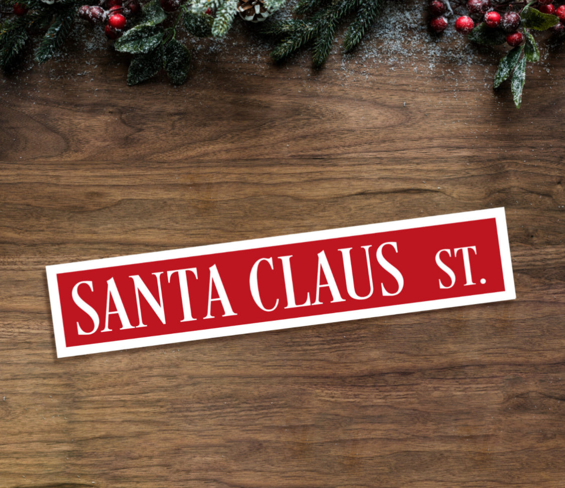 Santa Claus street sign foam board