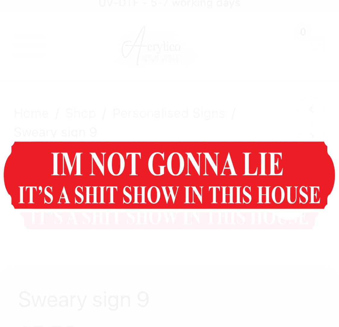 In this house wall sign