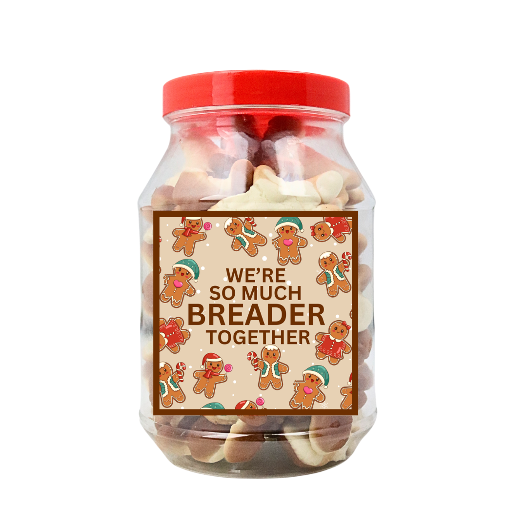 Breaded together sweet gift jar