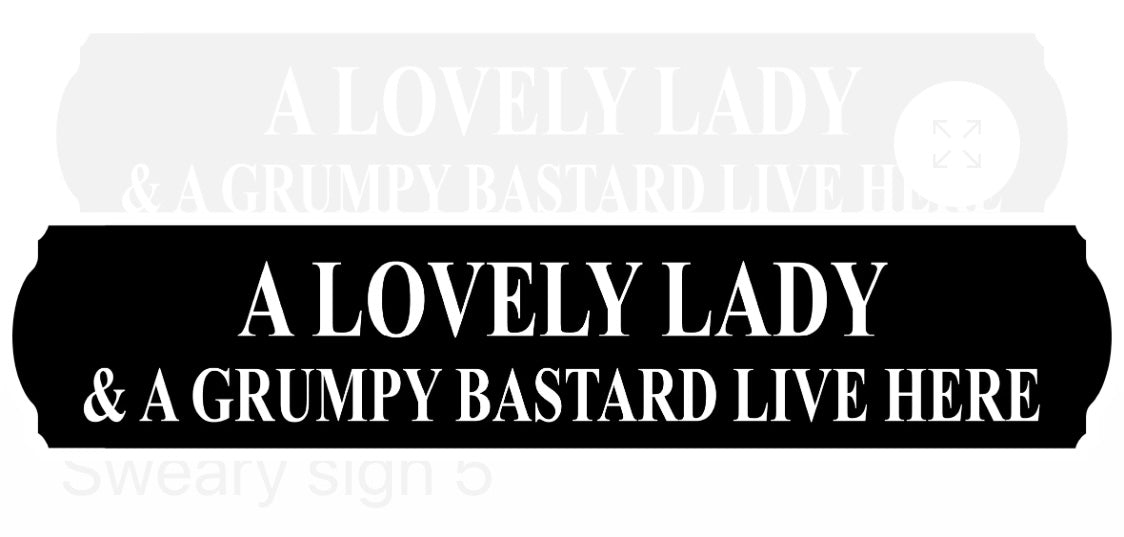 A lovely lady lives here wall sign