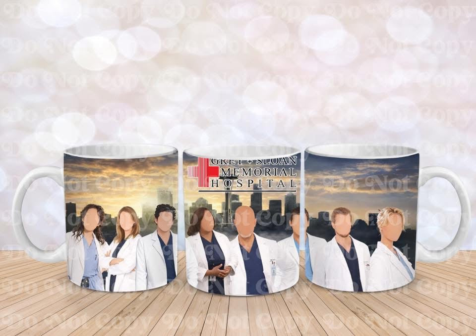 Greys faceless full design mug