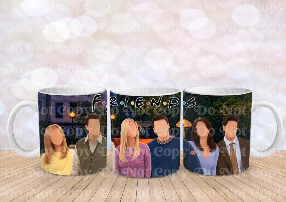 Friends faceless full design mug