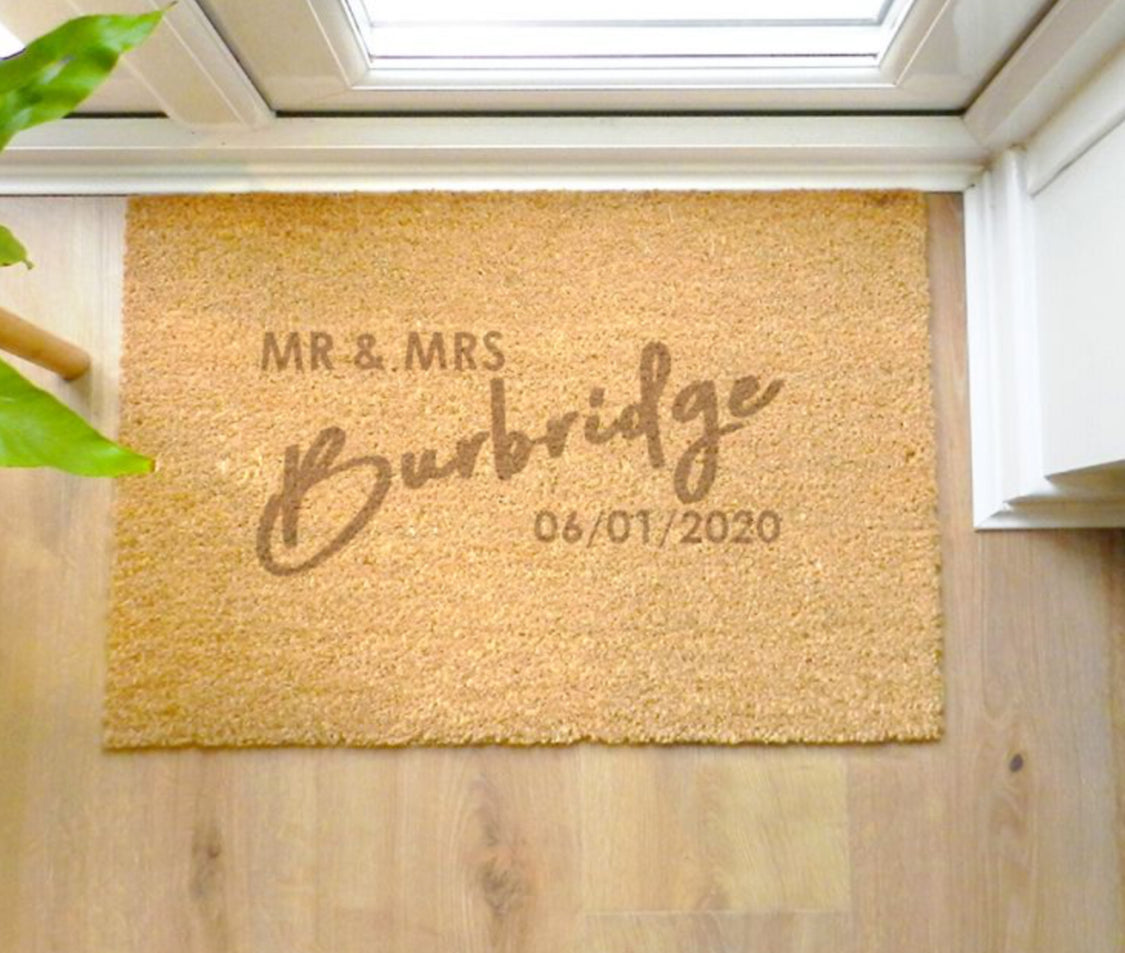 Fully personalised door mat