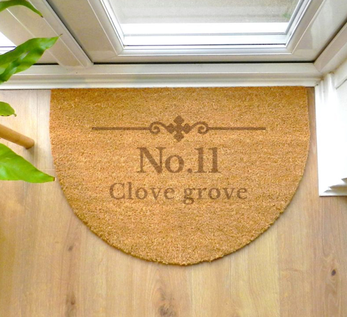Personalised half moon mat