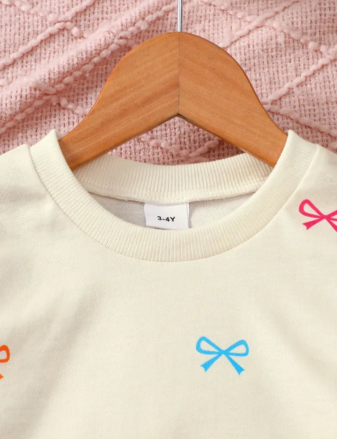 Bow sweatshirt and flares