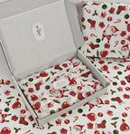 Surprise Christmas 3.5” leatherette and fabric hair bows