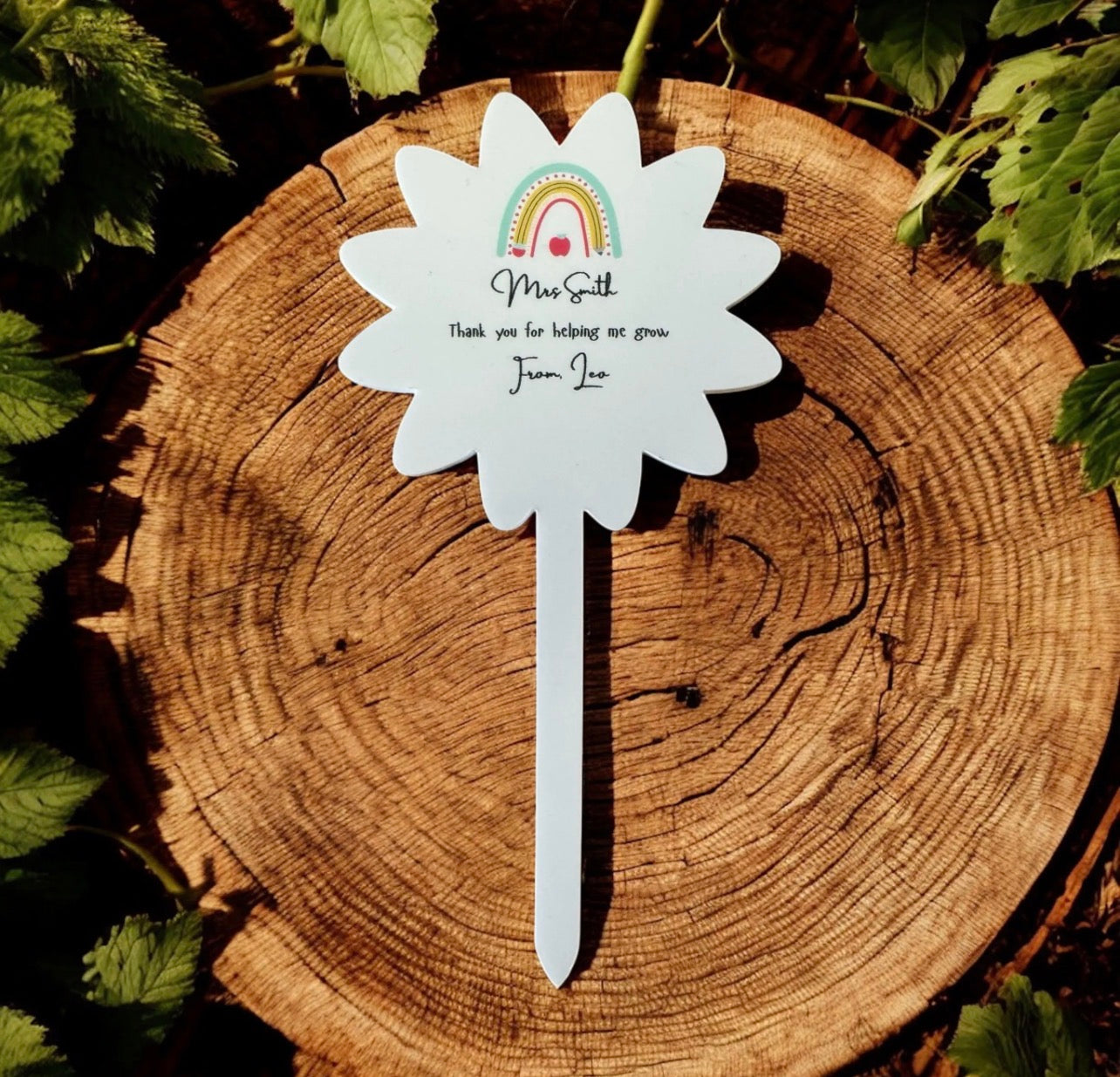 Personalised Teacher Flower Pot Stake