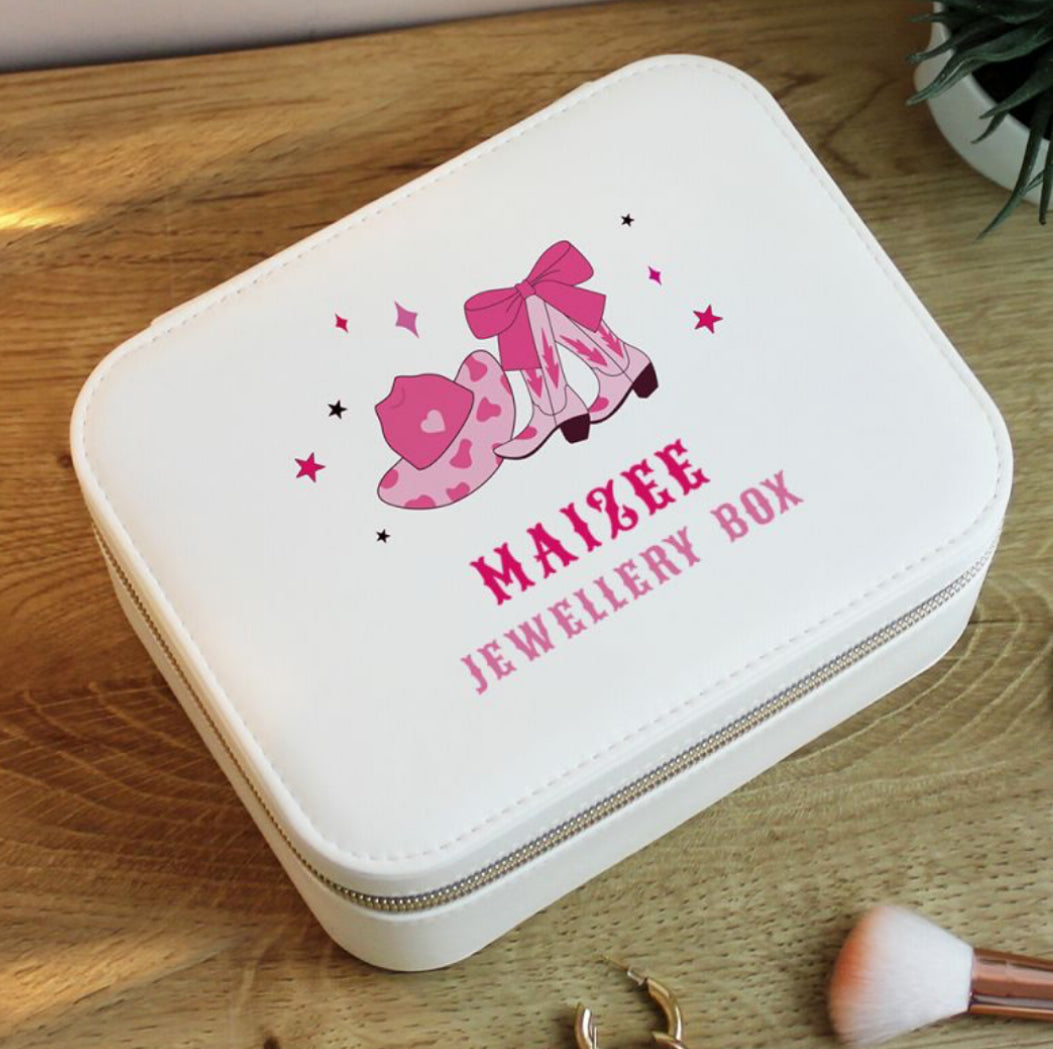 Personalised Cowgirl Travel Jewellery Box