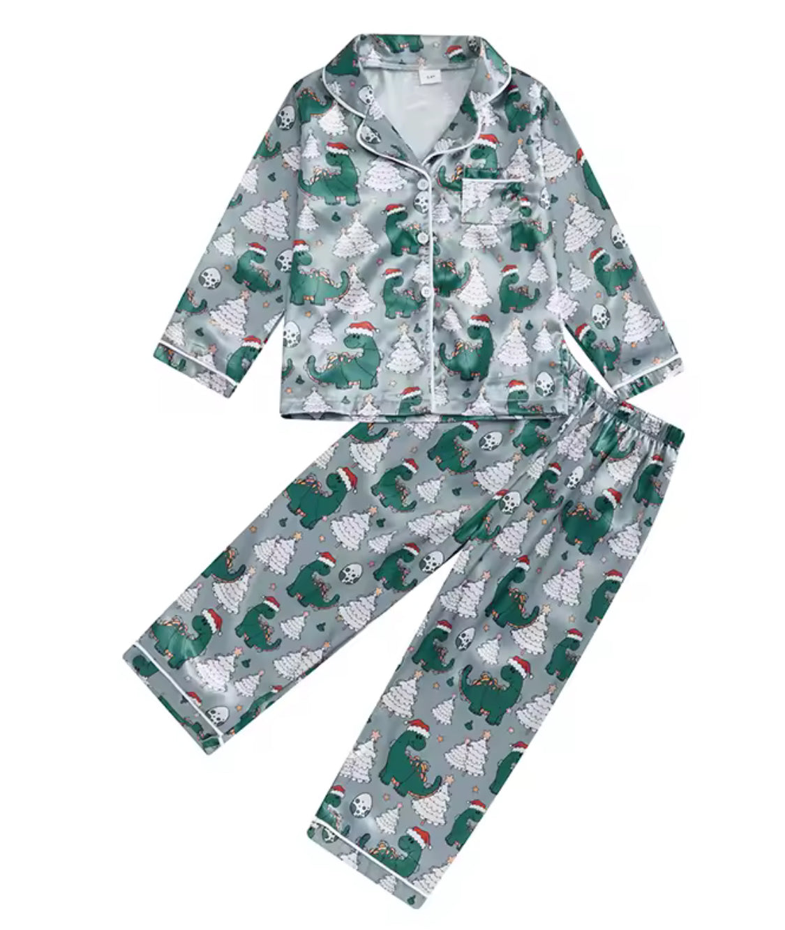 Infant dinosaur Christmas pyjamas