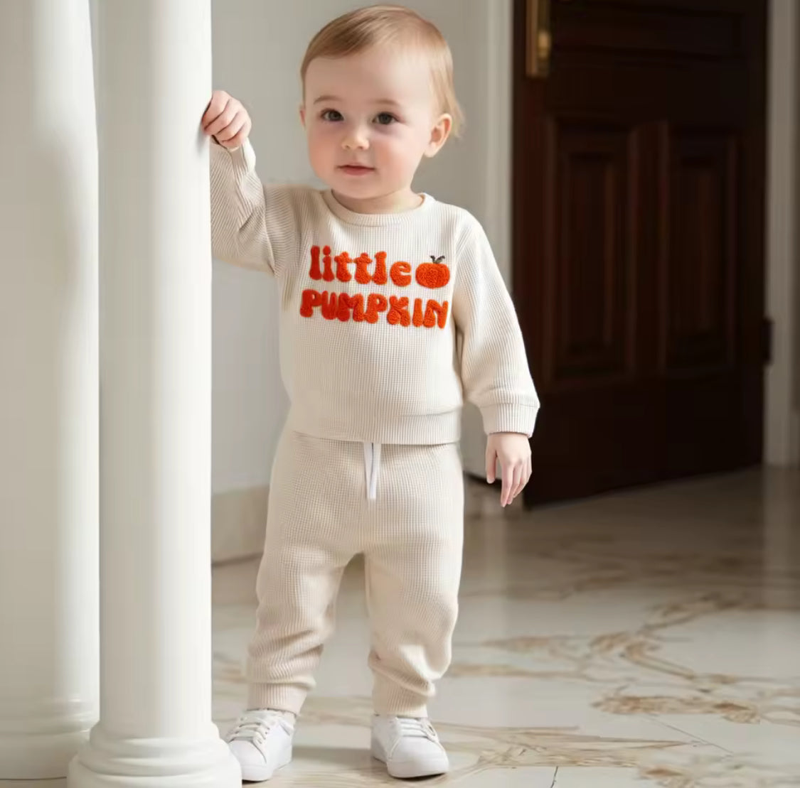 Infant Little pumpkin lounge ribbed set