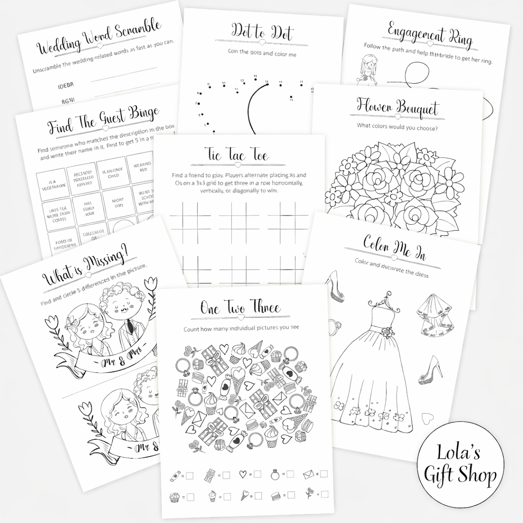 Kids Wedding activity books