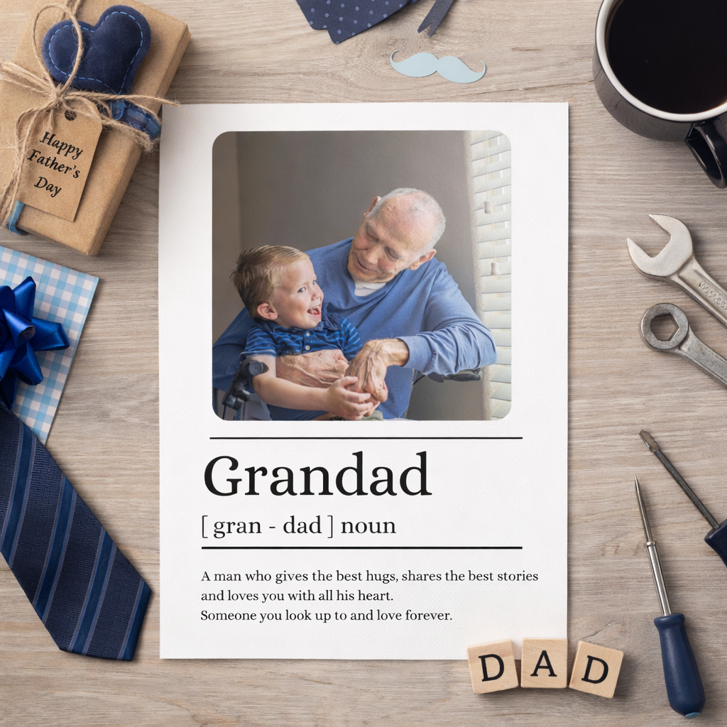 A4 grandad photo print