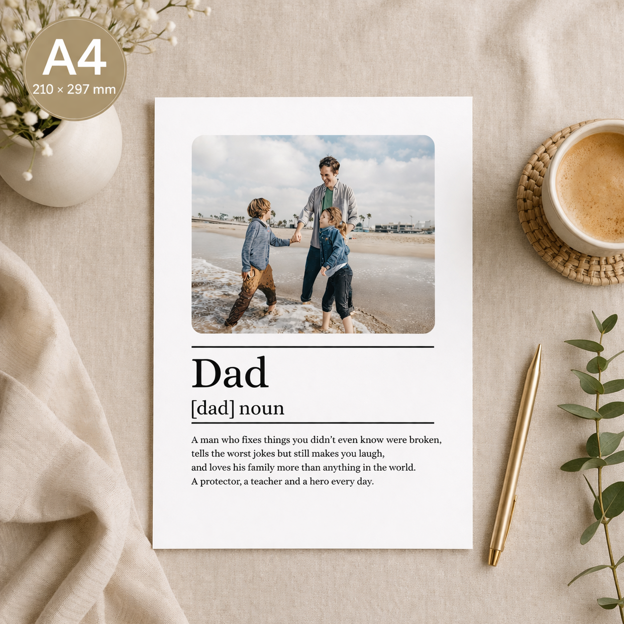 A4 dad photo print