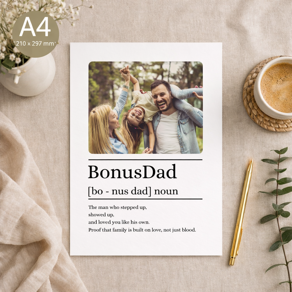 A4 bonus dad photo print