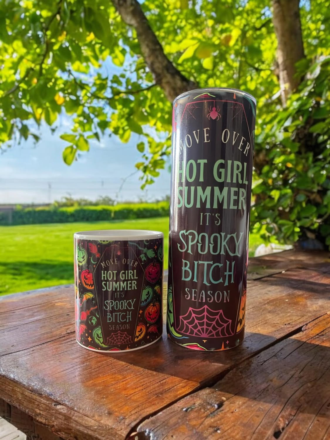 Spooky bitch season tumbler/mug