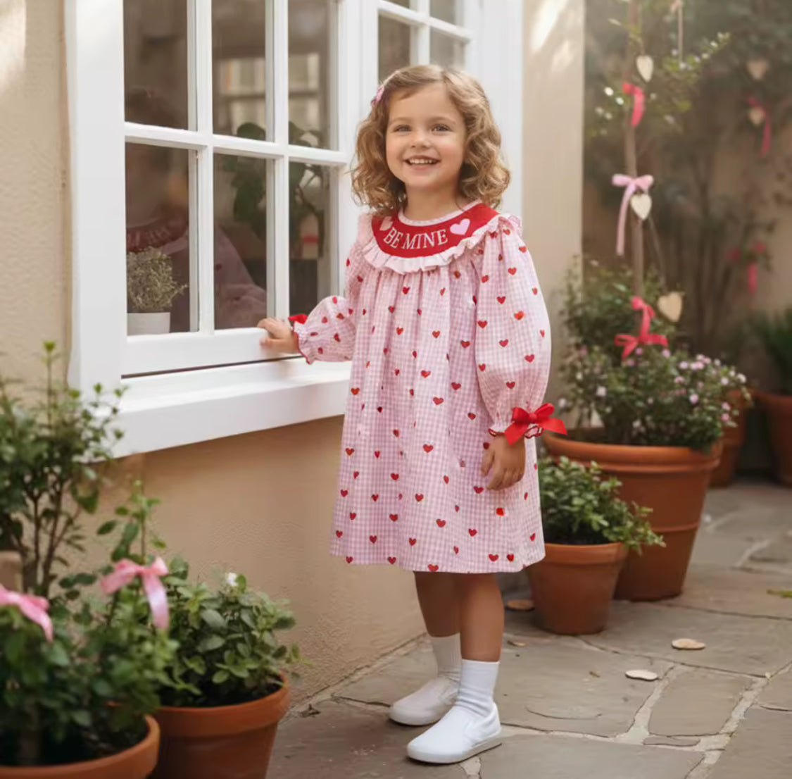Valentine smock dress