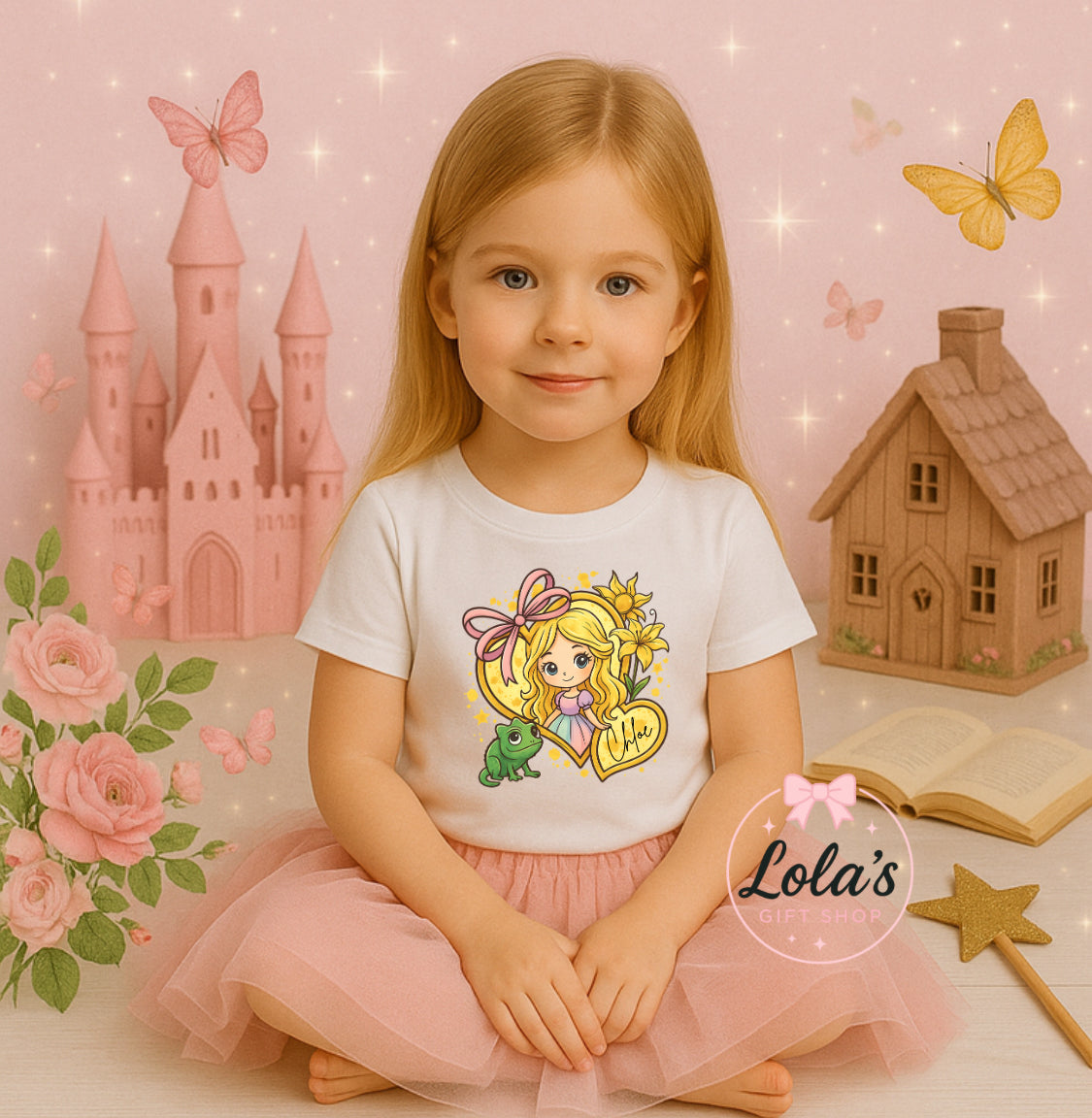 Personalised princess and lizard tshirt