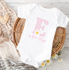 Personalised flower letter vest/tshirt