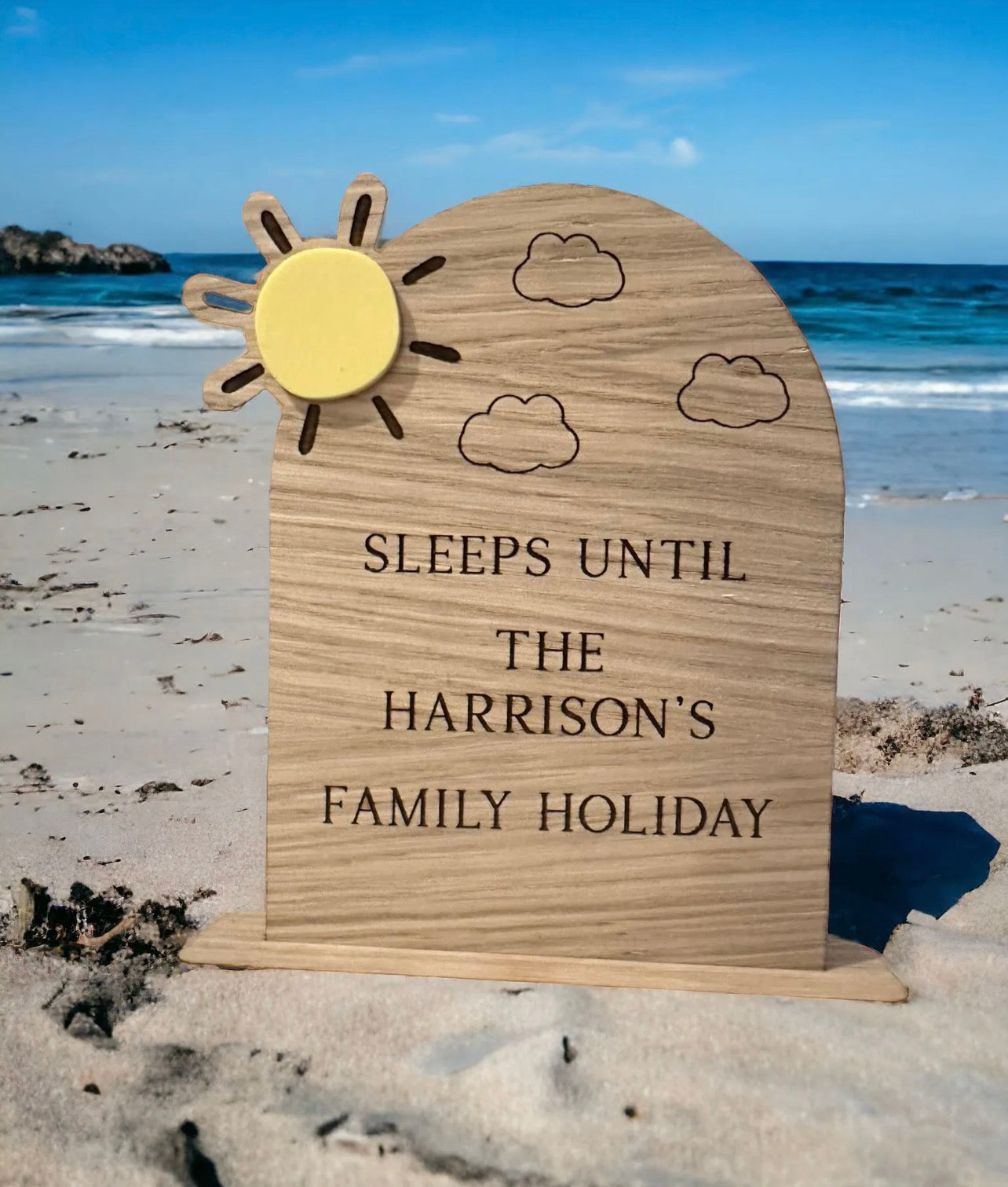 Holiday count down plaque - sun design
