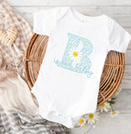 Personalised flower letter vest/tshirt