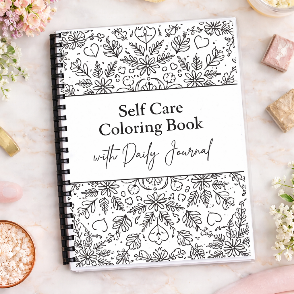 Self Care Coloring Book with Daily Journal