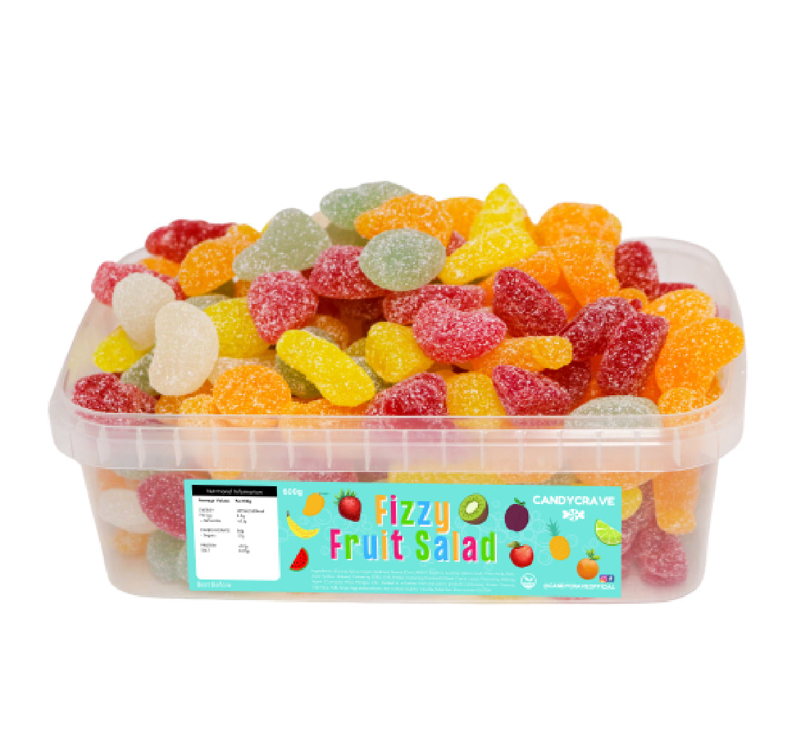 Candycrave Fizzy Fruit Salad Gums Tub 600g