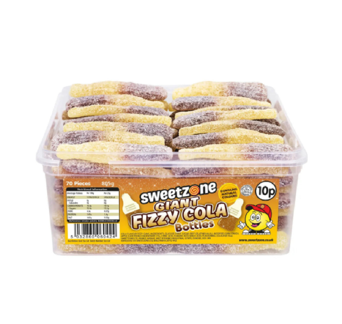Sweetzone Giant Fizzy Cola Bottles 805g Tub