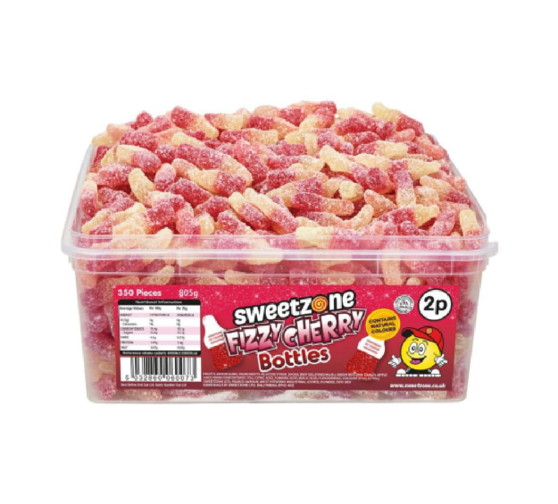 Sweetzone Tub Fizzy Cherry Bottles 805g