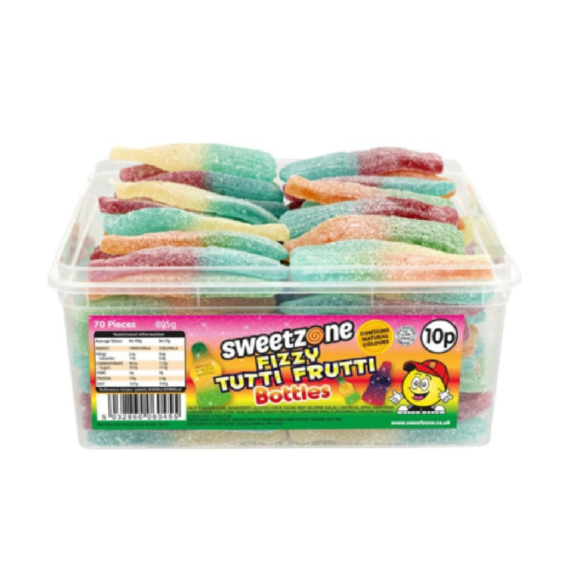 Sweetzone Giant Fizzy Tutti Frutti Bottles 805g Tub