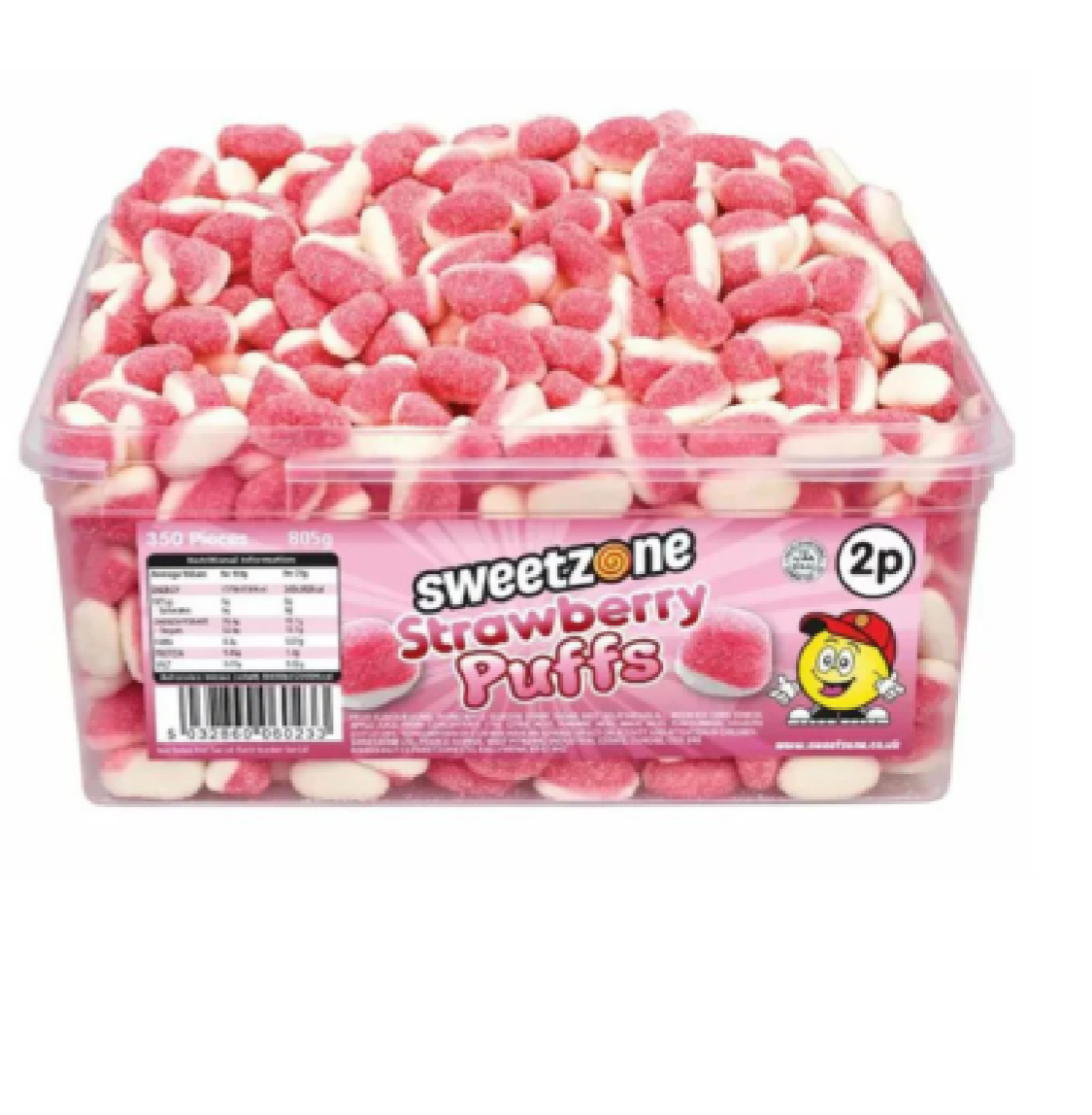 Sweetzone Strawberry Puffs 805g Tub